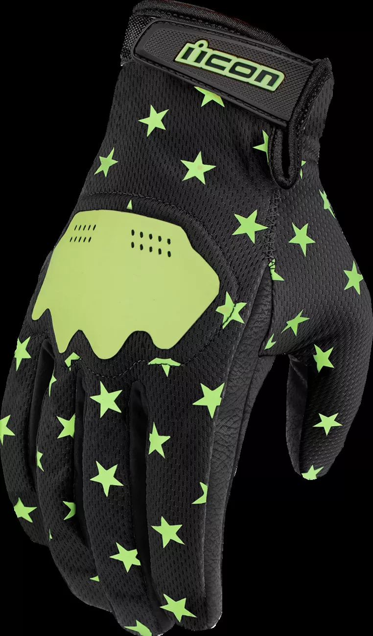 ICON Hooligan Old Glory Gloves - Glow, Size 2XL, Part Number 3301-4696
