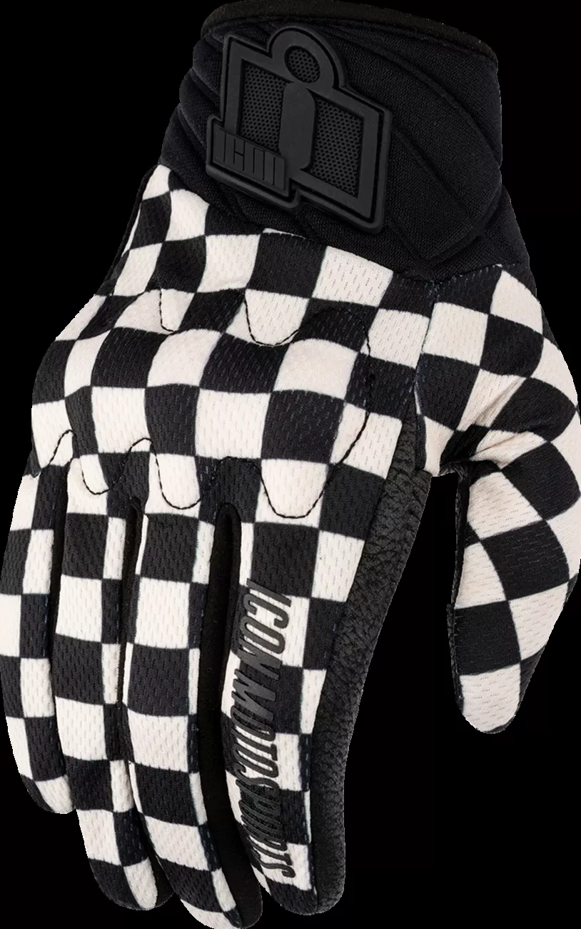 ICON Women's Anthem3* CX Gloves - Checker Pattern - XL (Part No. 3302-1009)