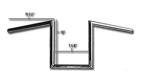 Jammer "Z" Bars - 10" Wide Style Handlebar for Harley-Davidson