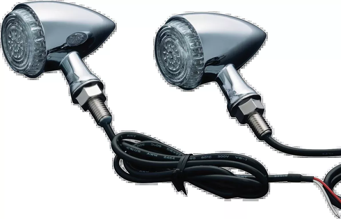 Kuryakyn 2507 Torpedo Lights Approved 3-in-1 Position and Brake Turn Signals