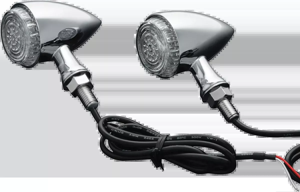 KURYAKYN TORPEDO LIGHTS CHROME AMBER