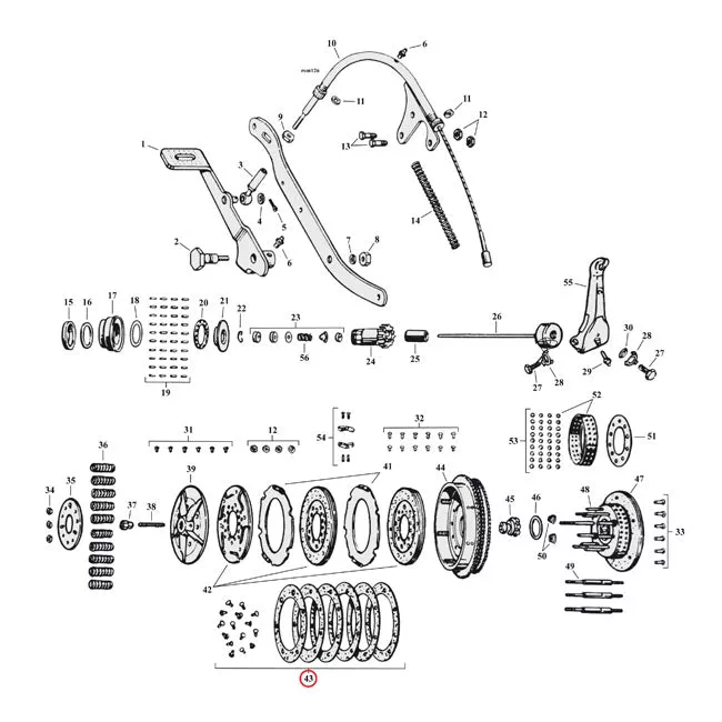 Lining Set, Friction Discs For Harley-Davidson