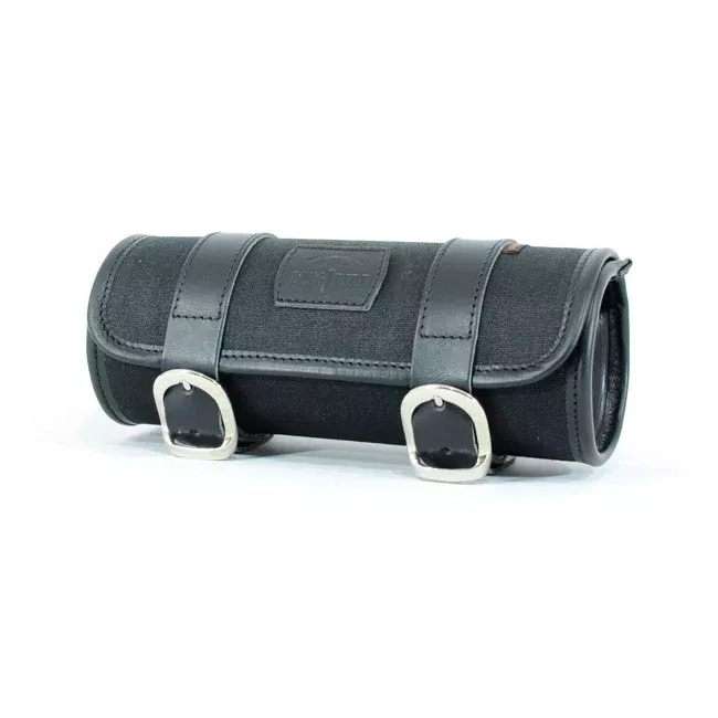 Longride, Classic Tool Roll Waxed Cotton. Black For Harley Davidson