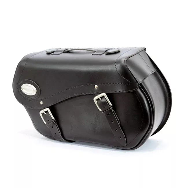 Longride Smooth Leather Saddlebags No. 153 for Harley Davidson