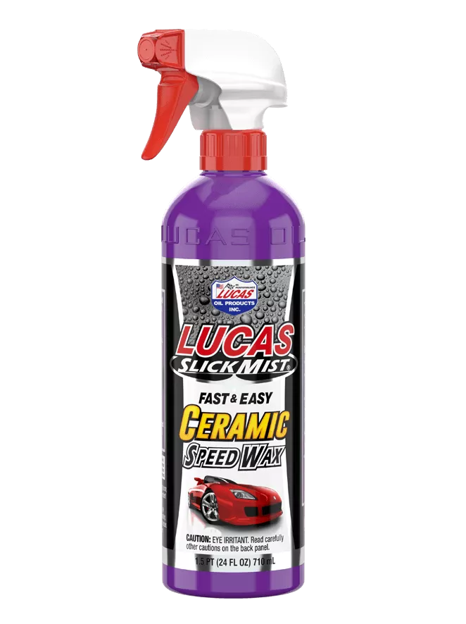 Lucas Slick Mist Ceramic Speed Wax 24oz - UV Resistant Long-Lasting Car Wax