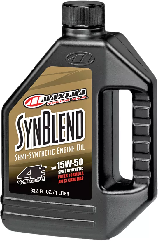 Maxima Synthetic Blend Motor Oil 15W-50 - 1 Quart, 12-Pack