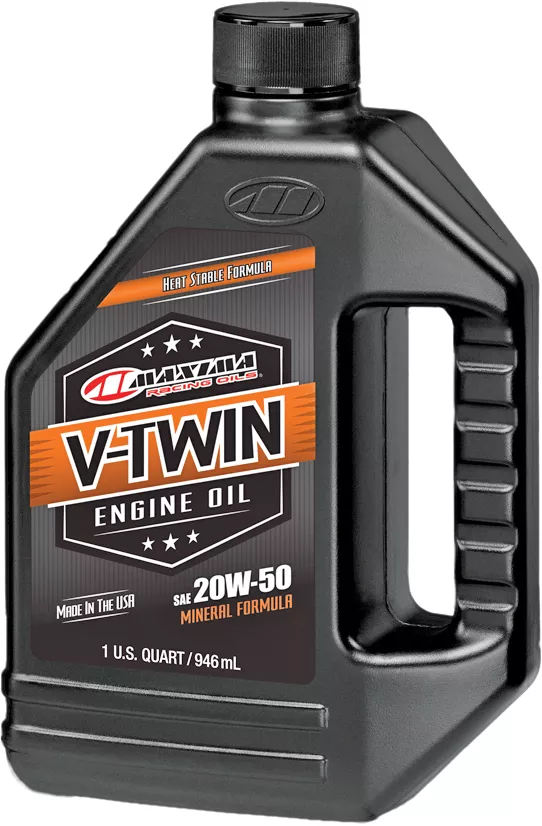 Maxima V Twin Engine Oil 20W-50, 32 oz - Premium Motorcycle Engine Lubricant