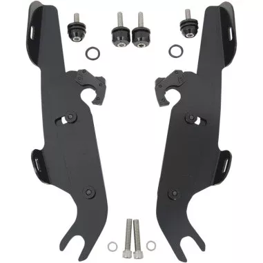 Memphis Shades, Detachable Batwing Mounting Kit, Black, For Harley-Davidson Softail
