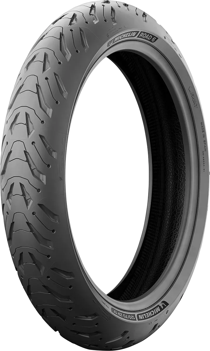 MICHELIN Road 6 Front Tire 120/70ZR19 (60W) - Enhanced Grip and Durability