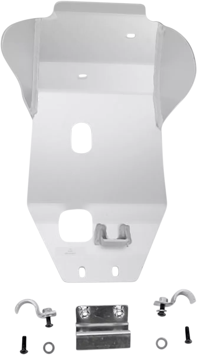 Moose Offroad KTM 236 Skid Plate - Silver Aluminum Protection for Engine Components