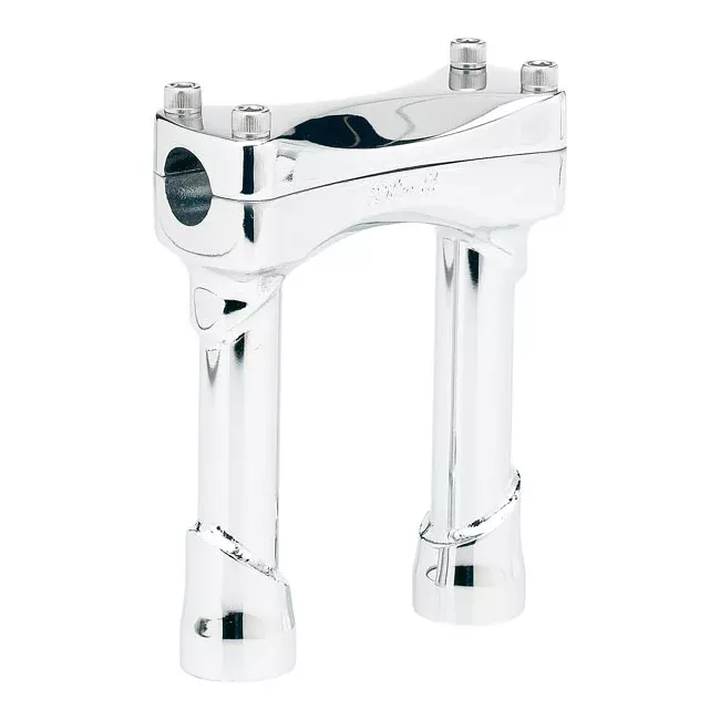 Murdock Chrome Risers, 6" Tall For Harley-Davidson