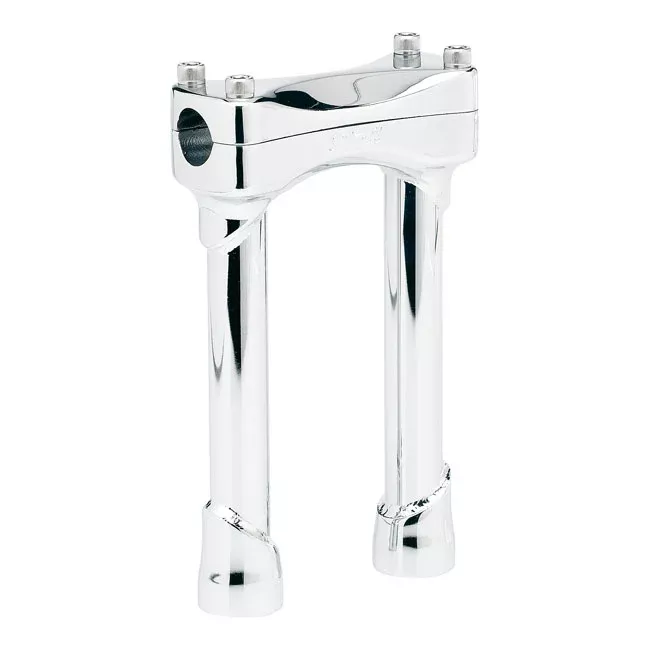 Murdock Chrome Risers, 8" Tall For Harley-Davidson