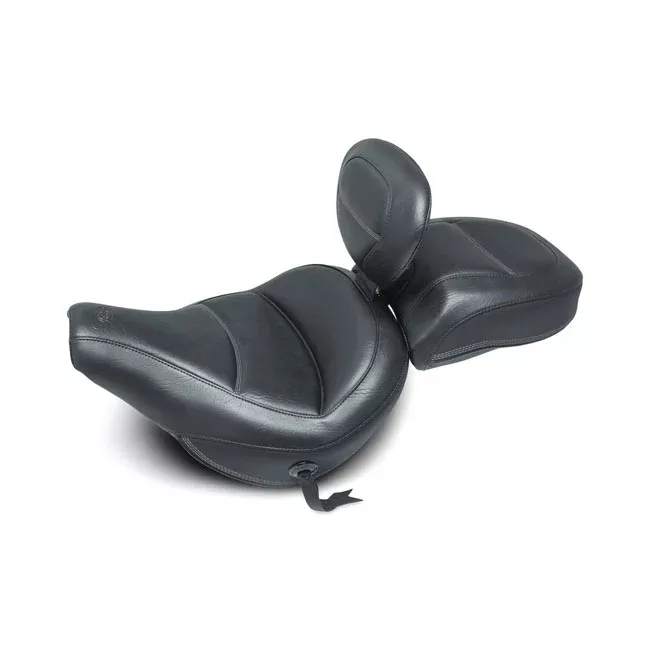Mustang Touring Passenger Seat Black For Harley-Davidson