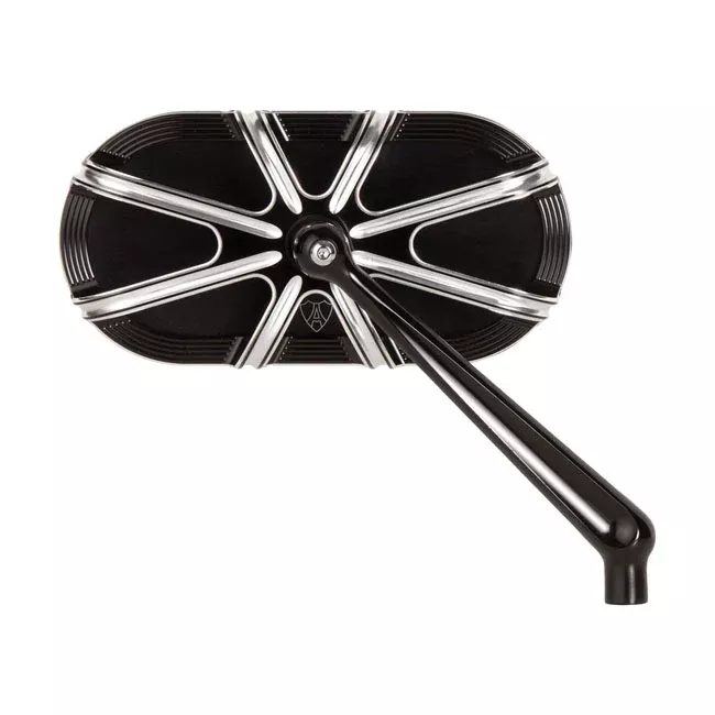 Ness 10-Gauge Caged Mirror Black For Harley-Davidson
