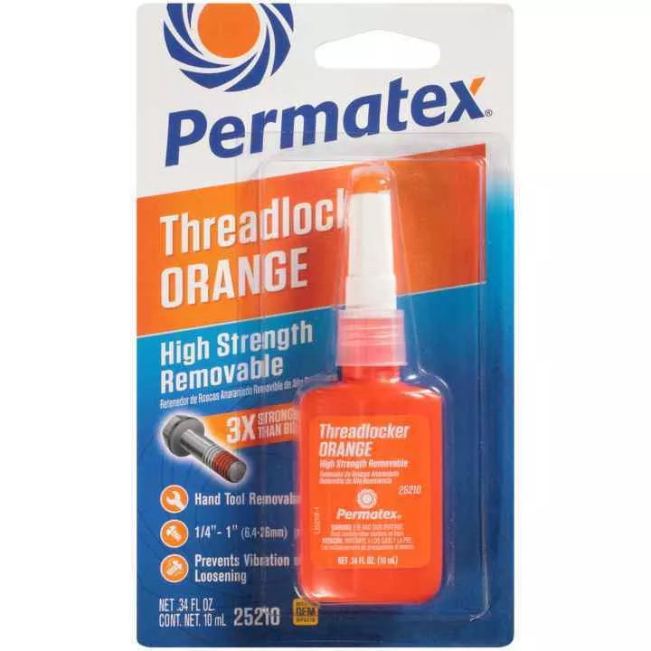 Permatex Hybrid Formula Threadlocker Orange 10 mL - Heavy Duty 1/4" to 1" Applications