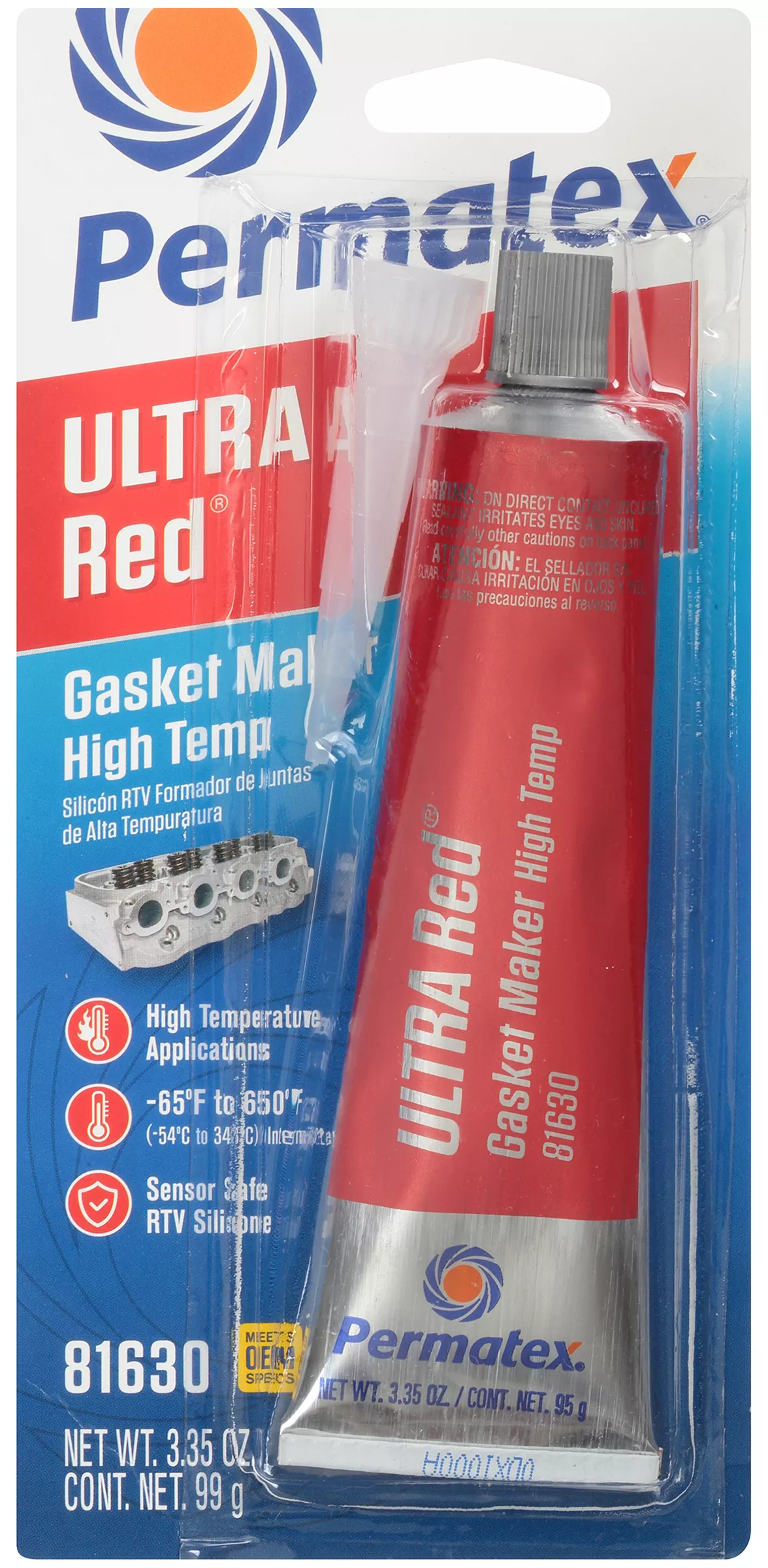 Permatex Ultra Red RTV Silicone Gasket Maker 3.35oz - High Temperature Sealing Solution