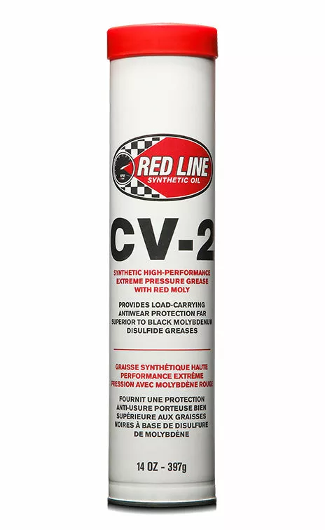 Red Line CV 2 Grease with Moly Tube - 14 oz, Pack of 6