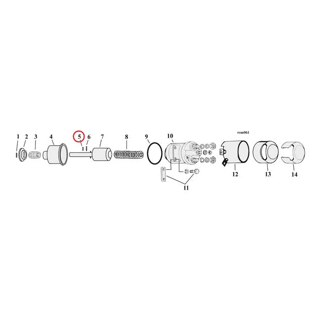 Roll Pin, 1/8 Dia. X 1 Inch Long For Harley-Davidson