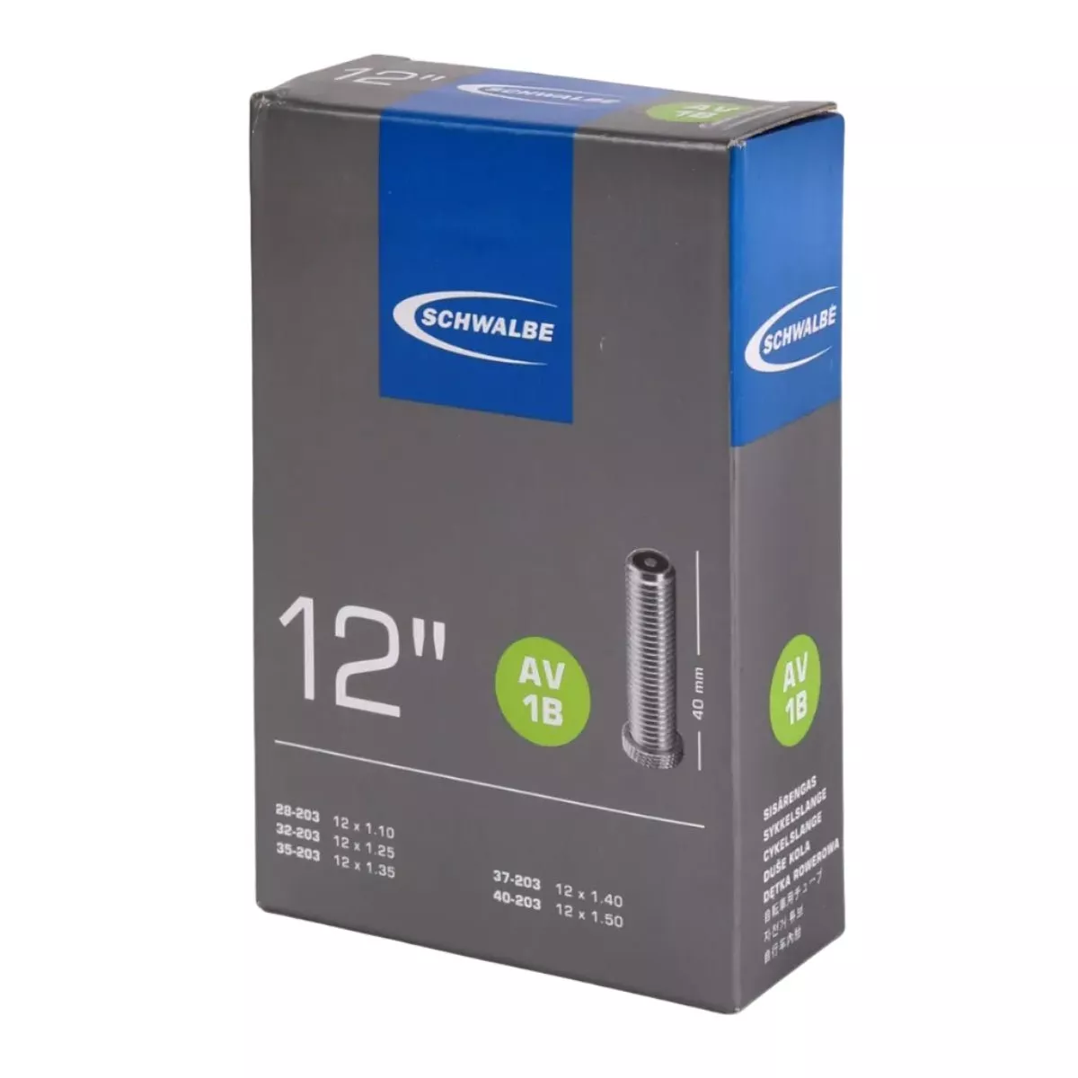 SCHWALBE 12 x 1.75-2.4 AV 40mm bicycle tube