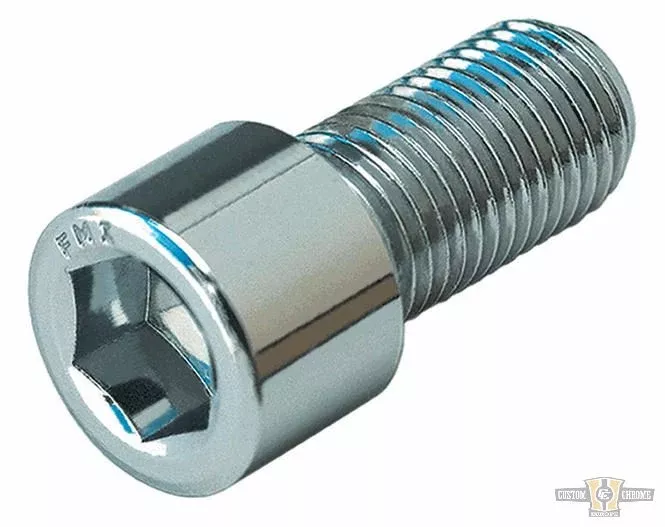 Smooth Allen Socket Head Bolt Pack Chrome Socket Head 1/4"-28 UNF 3/4" For Harley-Davidson