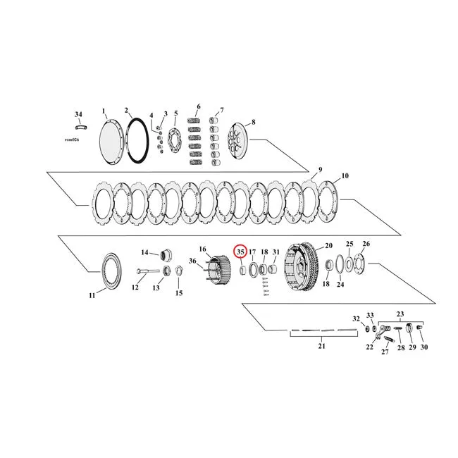 Spacer, Clutch Hub Bearing Race For Harley-Davidson
