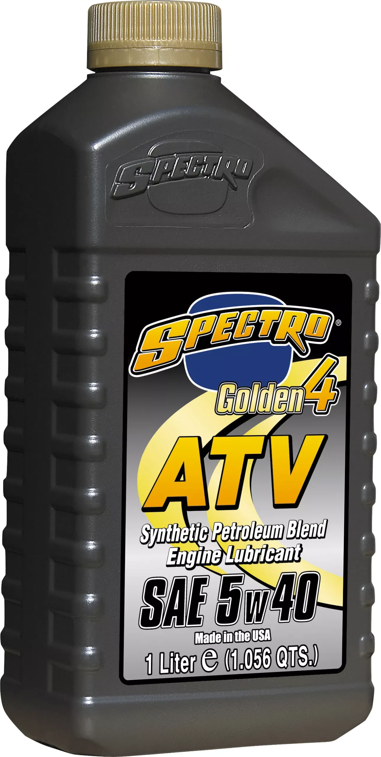 SPECTRO Golden ATV/UTV/Snow Oil 4T 5W-40 1 Quart - High Performance Engine Lubricant