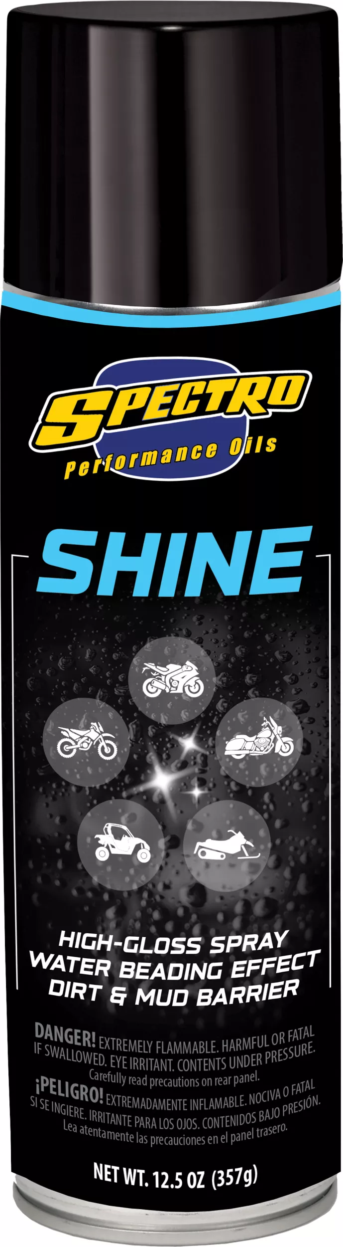 Spectro Shine 12.5 oz High-Gloss Spray for Plastics, Chrome, and Paints