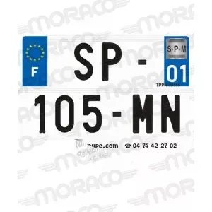 SPMMotorcycle license plate strip department 47 NR2 SIV