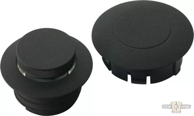 Tapa de gasolina emergente con tornillo, color negro, para Harley-Davidson