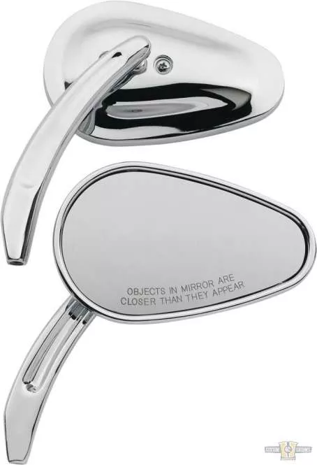 Tapered Billet Mirror Chrome For Harley-Davidson