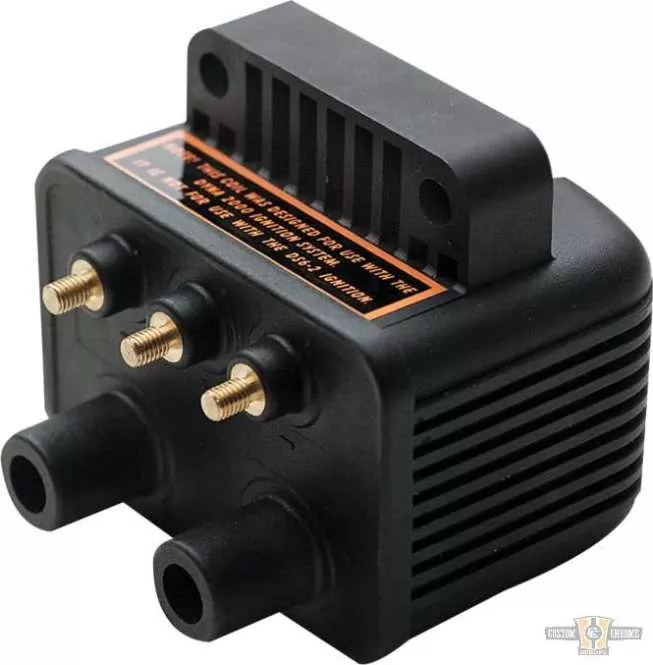 Twin Fire Ignition Coil Black 3 Ohm Single Fire For Harley-Davidson