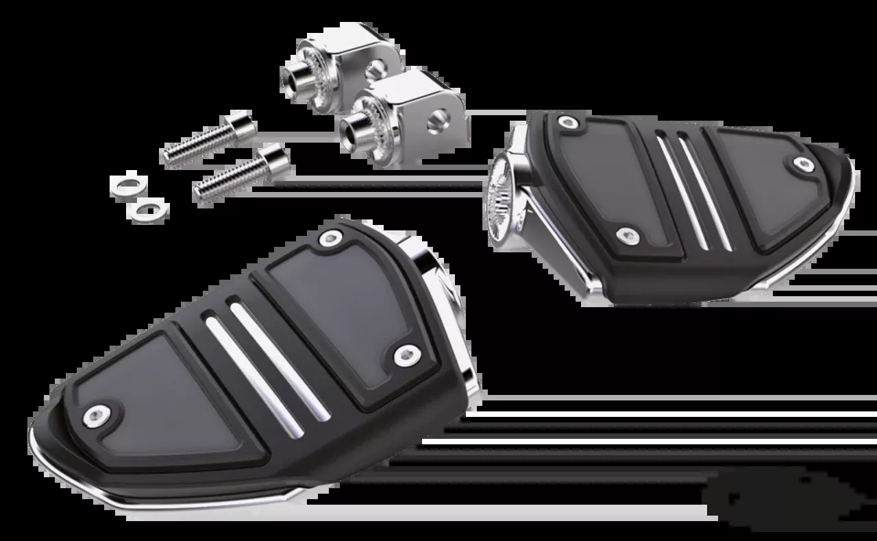 Twin Rail passenger footpegs ST18-up Chr For Harley-Davidson