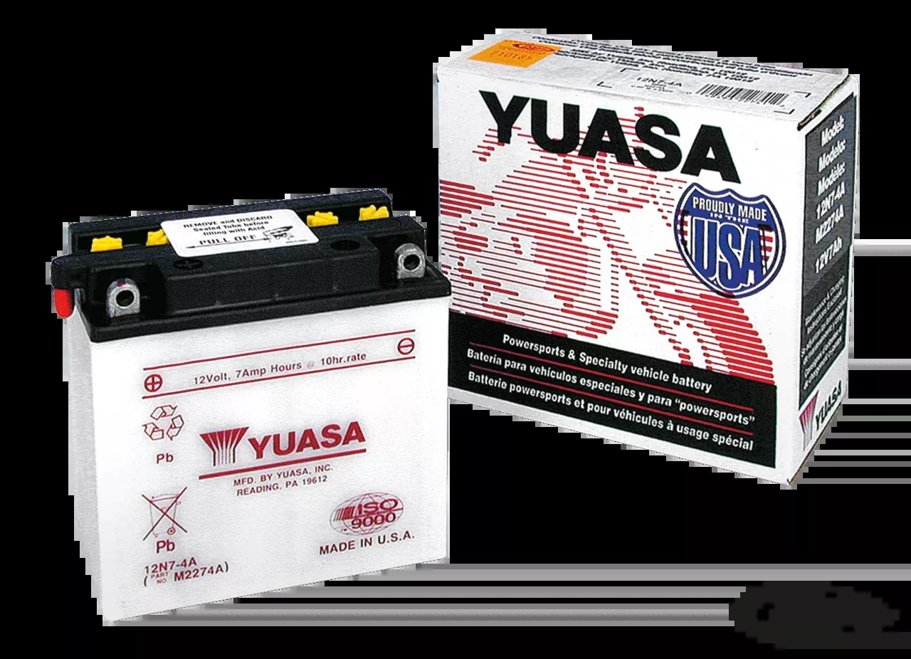 UN-2800 Yuasa 12N7-4A without acid For Harley-Davidson