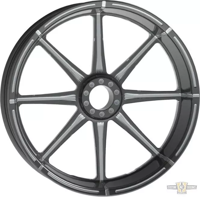 Velocity Billet Wheels Black 18" 8.50" For Harley-Davidson