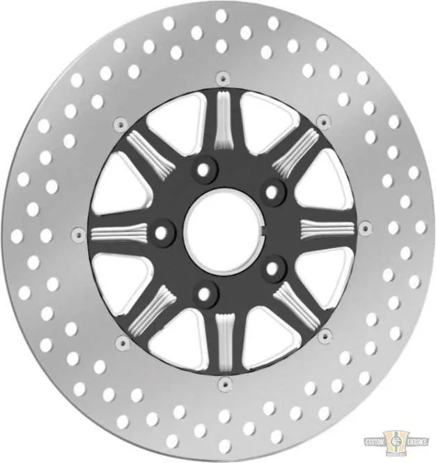 Velocity Brake Rotor Black Stainless Steel 11.8" Front For Harley-Davidson