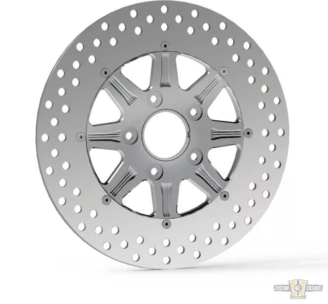 Velocity Brake Rotor Chrome Stainless Steel 11.8" Front For Harley-Davidson