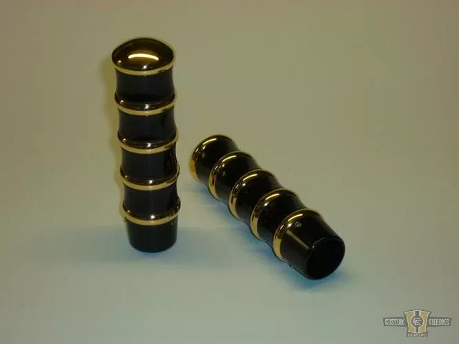 Vintage Grips Black Brass 1" Cable operated For Harley-Davidson