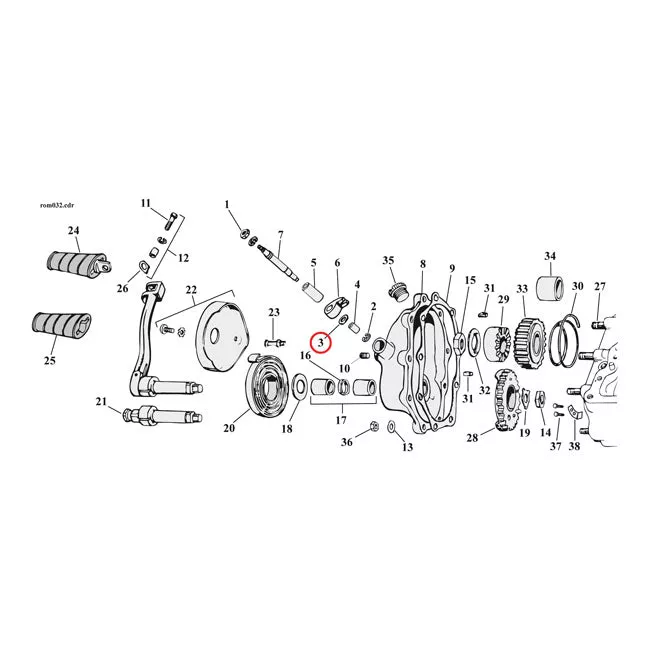 Washer, Clutch Release Lever for Harley Davidson