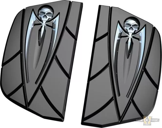 Zombie Passenger Floorboard Insert for HD D-Shaped Boards Chrome For Harley-Davidson